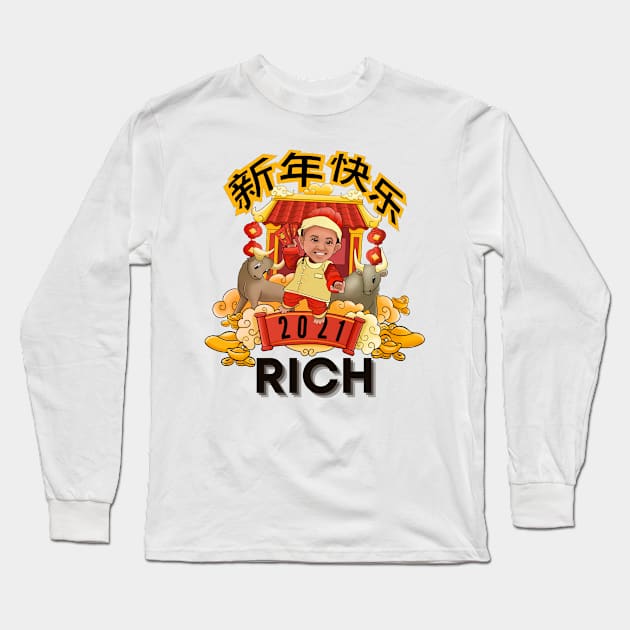 Lunar New year Long Sleeve T-Shirt by dontknowmegnome18